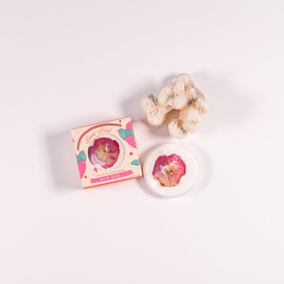 Two wild rose shower steamers
