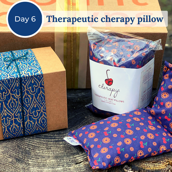 Therapeutic cherapy pillow in blue